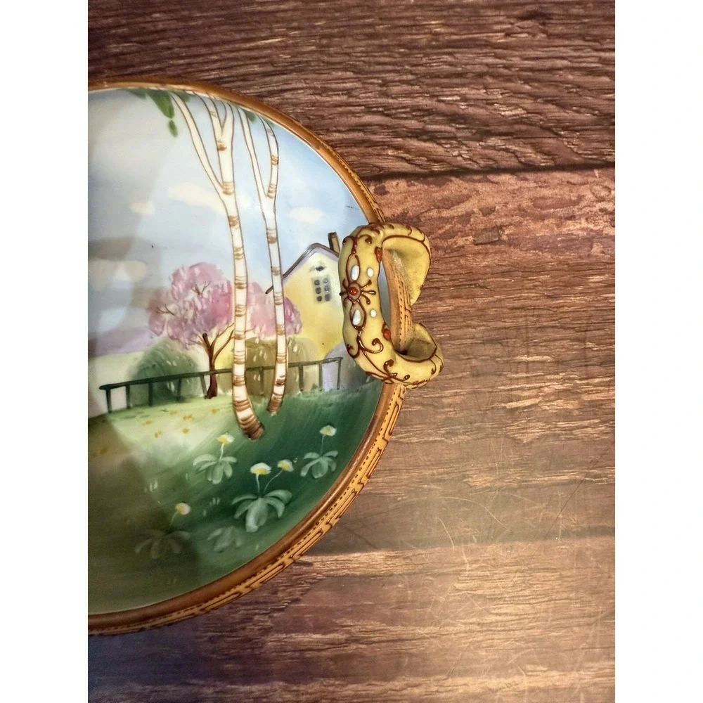 Beautiful Vintage Nippon Porcelain Hand Painted Bowl